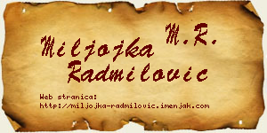 Miljojka Radmilović vizit kartica